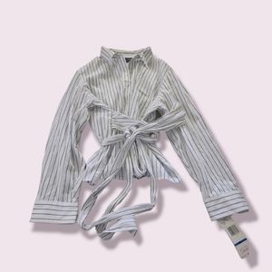 Jones New York Signature Shirt Wrap Top New NWT XL